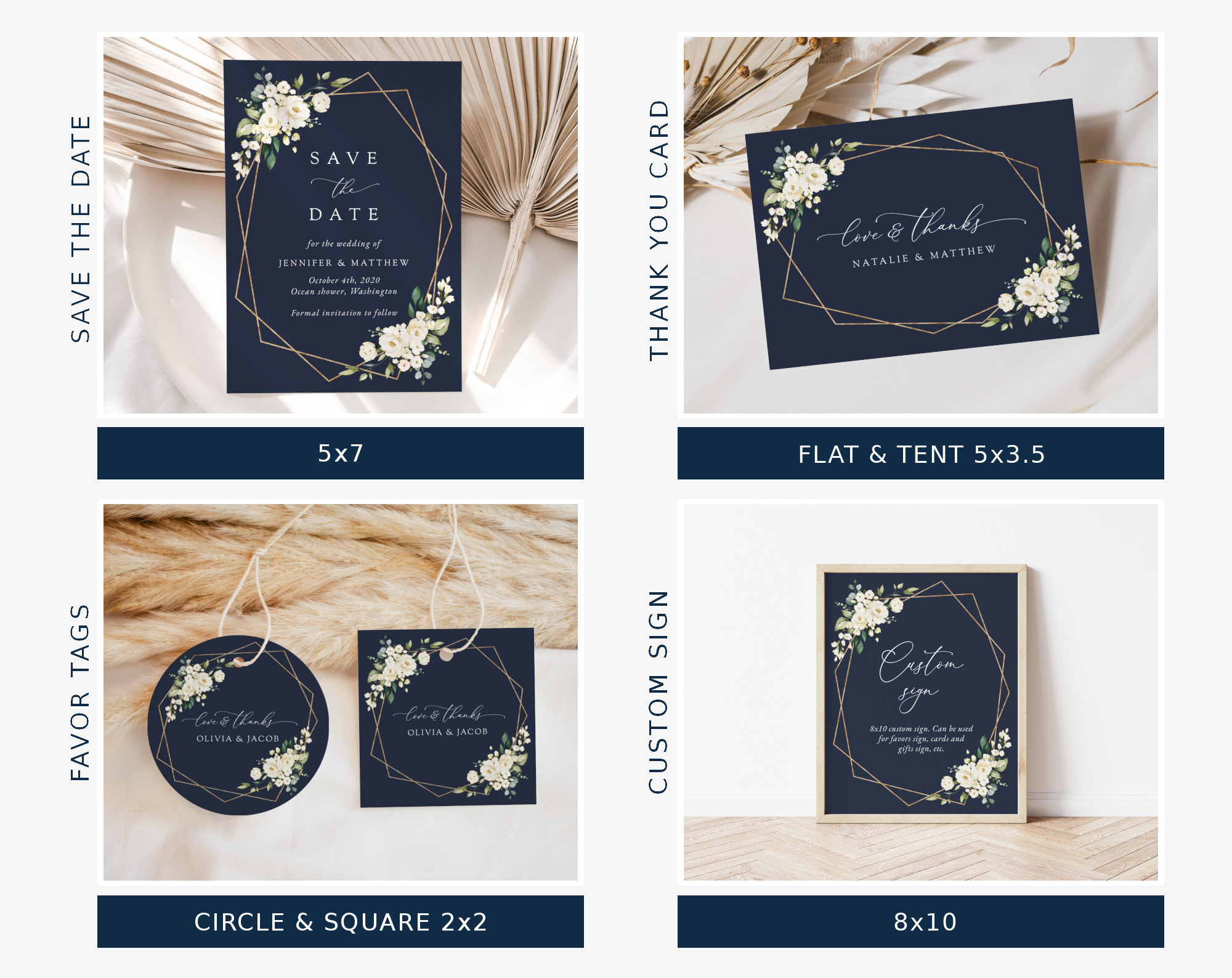 Navy and White Flowers Wedding Bundle, Printable File, Edit Yourself, SH41 Navy and White Flowers Wedding Bundle, Printable File, Edit Yourself, SH41