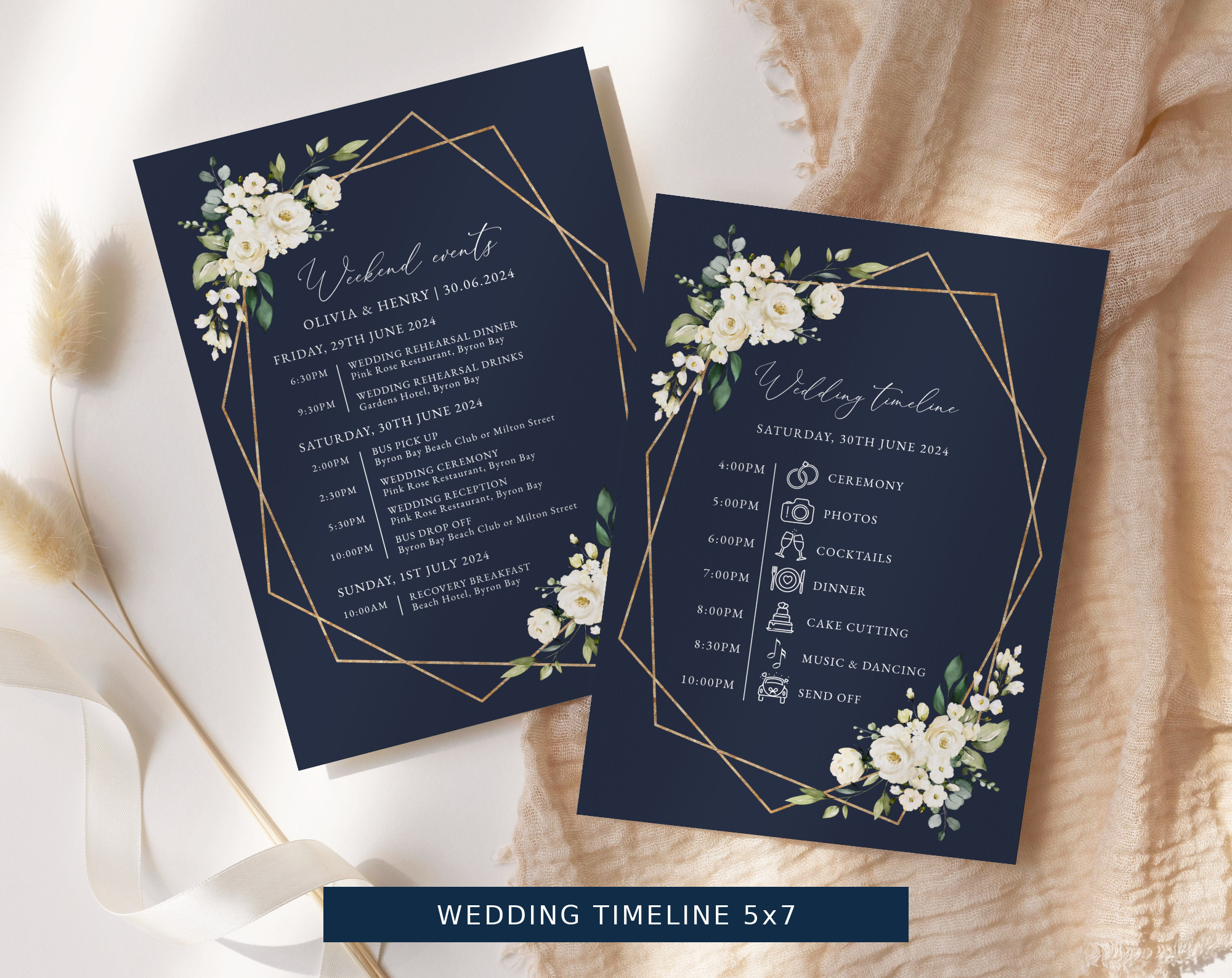 Navy and White Flowers Wedding Bundle, Printable File, Edit Yourself, SH41 Navy and White Flowers Wedding Bundle, Printable File, Edit Yourself, SH41