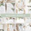Eucalyptus Leaves Wedding Bundle, Printable File, Edit Yourself, SH45