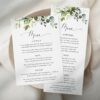 Eucalyptus Leaves Wedding Menu, Wedding Stationery, Printable File, Edit Yourself, SH45 Eucalyptus Leaves Wedding Menu, Wedding Stationery, Printable File, Edit Yourself, SH45