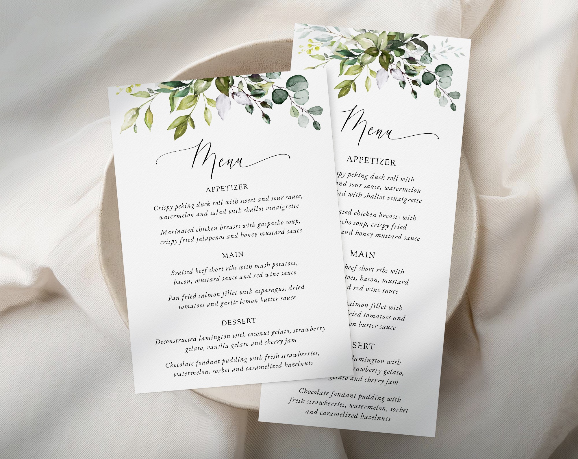 Eucalyptus Leaves Wedding Menu, Wedding Stationery, Printable File, Edit Yourself, SH45 Eucalyptus Leaves Wedding Menu, Wedding Stationery, Printable File, Edit Yourself, SH45