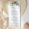 Eucalyptus Leaves Wedding Menu, Wedding Stationery, Printable File, Edit Yourself, SH45 Eucalyptus Leaves Wedding Menu, Wedding Stationery, Printable File, Edit Yourself, SH45
