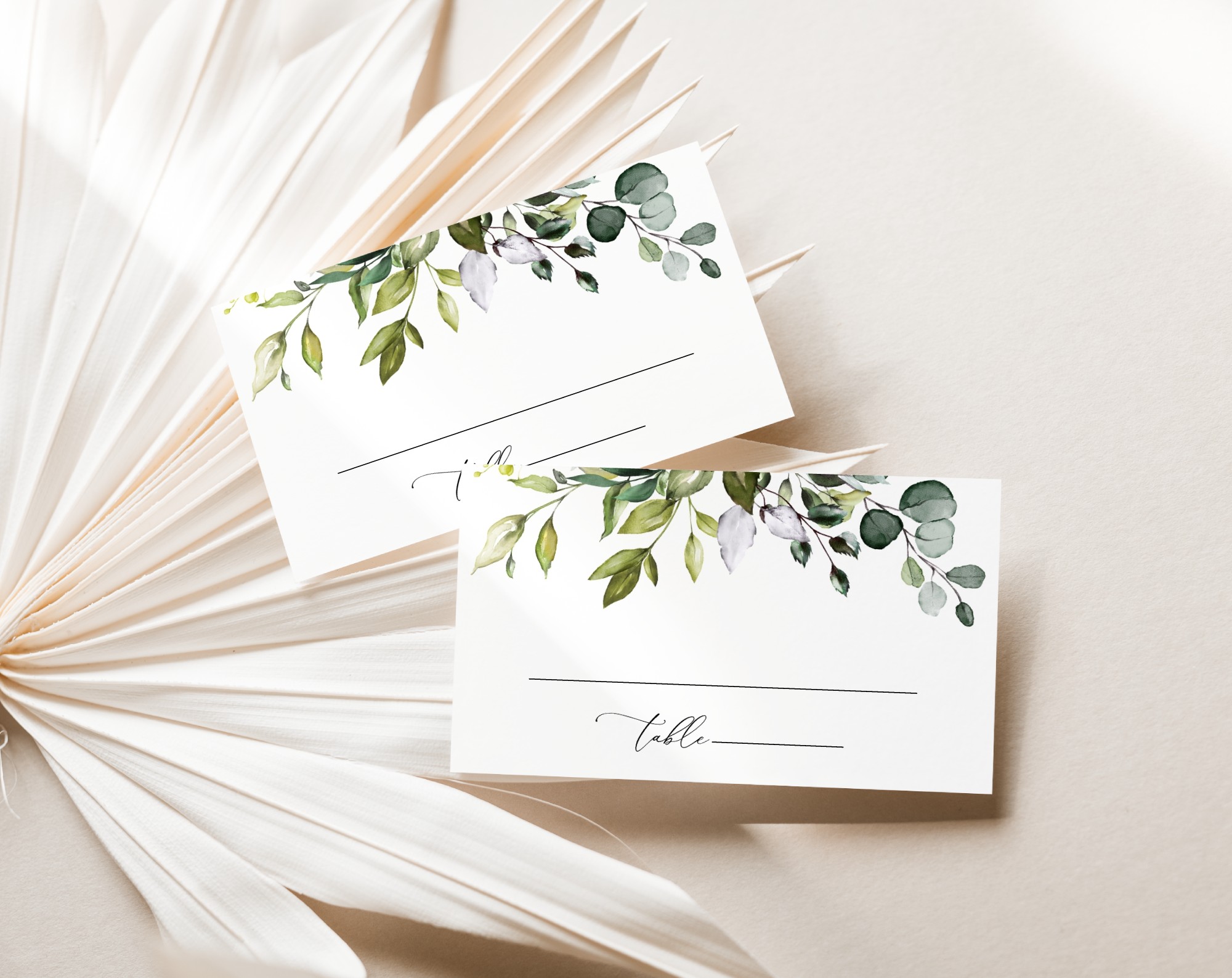 Eucalyptus Leaves Place Card, Wedding Stationery, Printable File, Edit Yourself, SH45 Eucalyptus Leaves Place Card, Wedding Stationery, Printable File, Edit Yourself, SH45