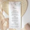 Blush Pink Flowers Wedding Menu, Wedding Stationery, Printable File, Edit Yourself, SH47