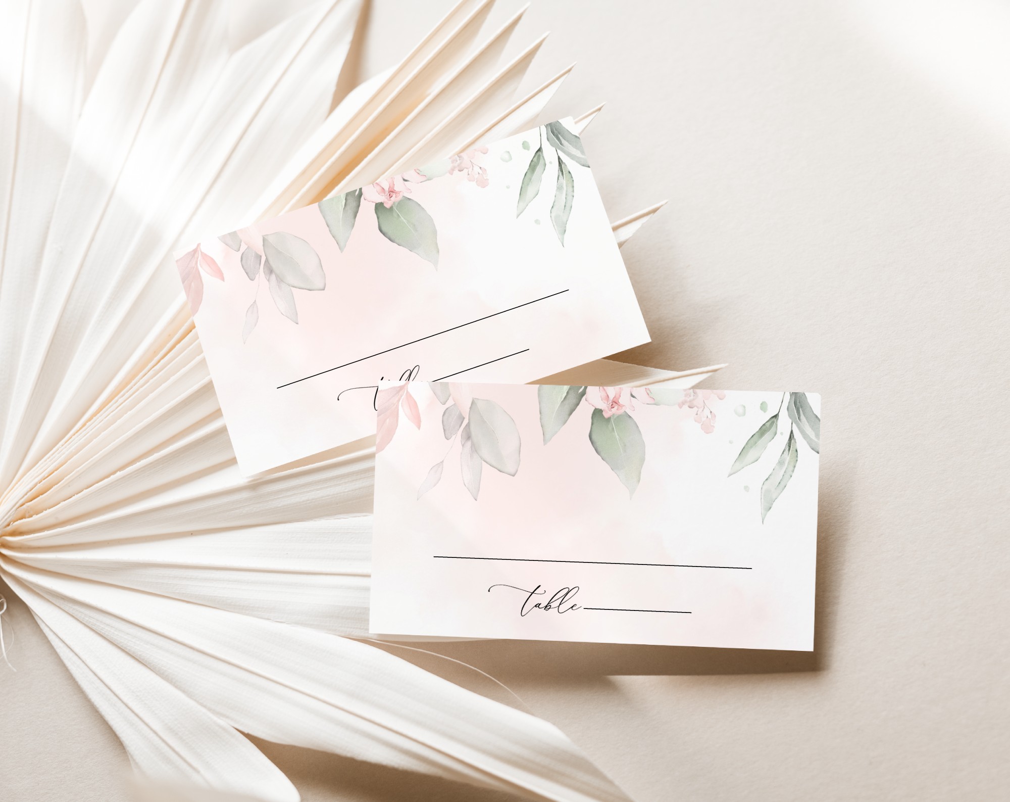 Blush Pink Flowers Place Card, Wedding Stationery, Printable File, Edit Yourself, SH47 Blush Pink Flowers Place Card, Wedding Stationery, Printable File, Edit Yourself, SH47
