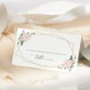 Pink Flowers Place Card, Wedding Stationery, Printable File, Edit Yourself, SH48 Pink Flowers Place Card, Wedding Stationery, Printable File, Edit Yourself, SH48