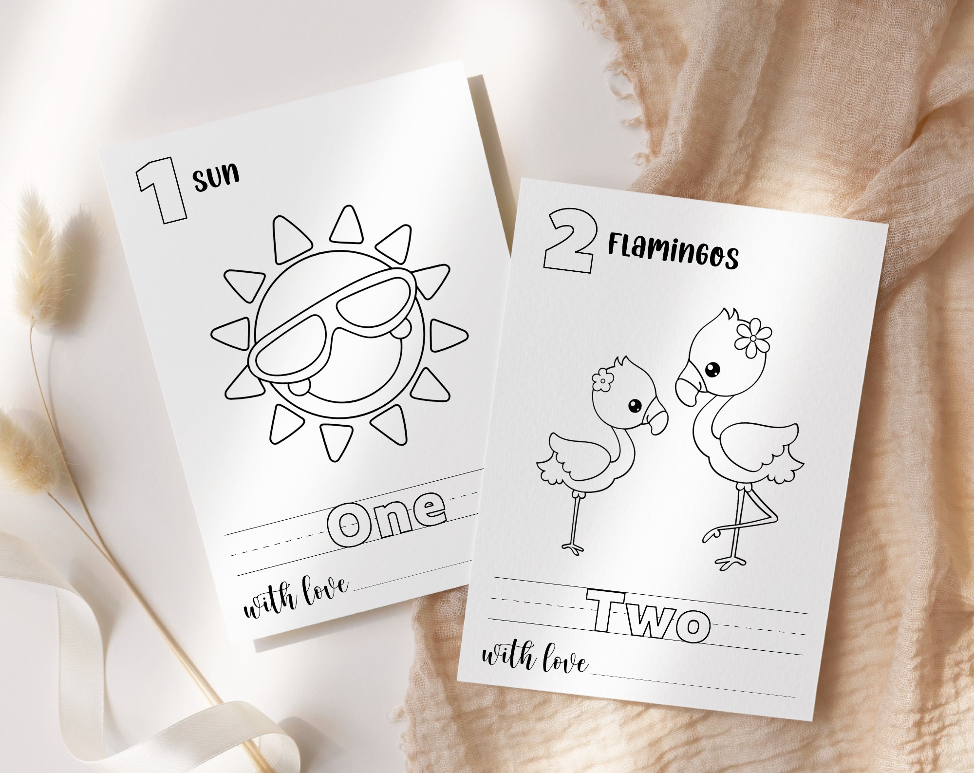 Baby's First 123 Book, Coloring Pages, Baby Shower Activity, Printable File, 2 Sizes Included Baby's First 123 Book, Coloring Pages, Baby Shower Activity, Printable File, 2 Sizes Included