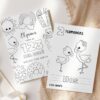 Spanish Baby's First 123 Book, Coloring Book, Baby Shower Activity, Printable File, 2 Sizes Included