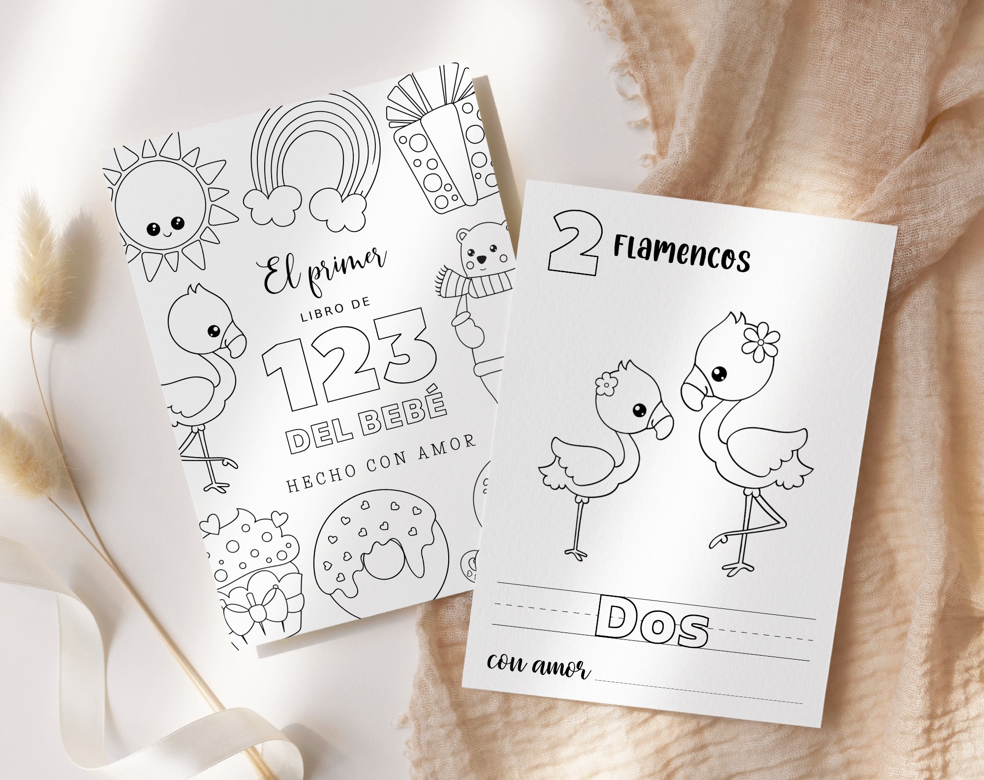 Spanish Baby's First 123 Book, Coloring Book, Baby Shower Activity, Printable File, 2 Sizes Included Spanish Baby's First 123 Book, Coloring Book, Baby Shower Activity, Printable File, 2 Sizes Included