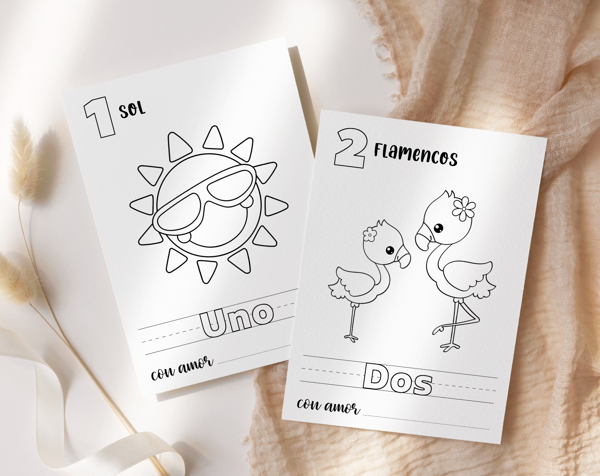 Spanish Baby's First 123 Book, Coloring Pages, Baby Shower Activity, Printable File, 2 Sizes Included Spanish Baby's First 123 Book, Coloring Pages, Baby Shower Activity, Printable File, 2 Sizes Included