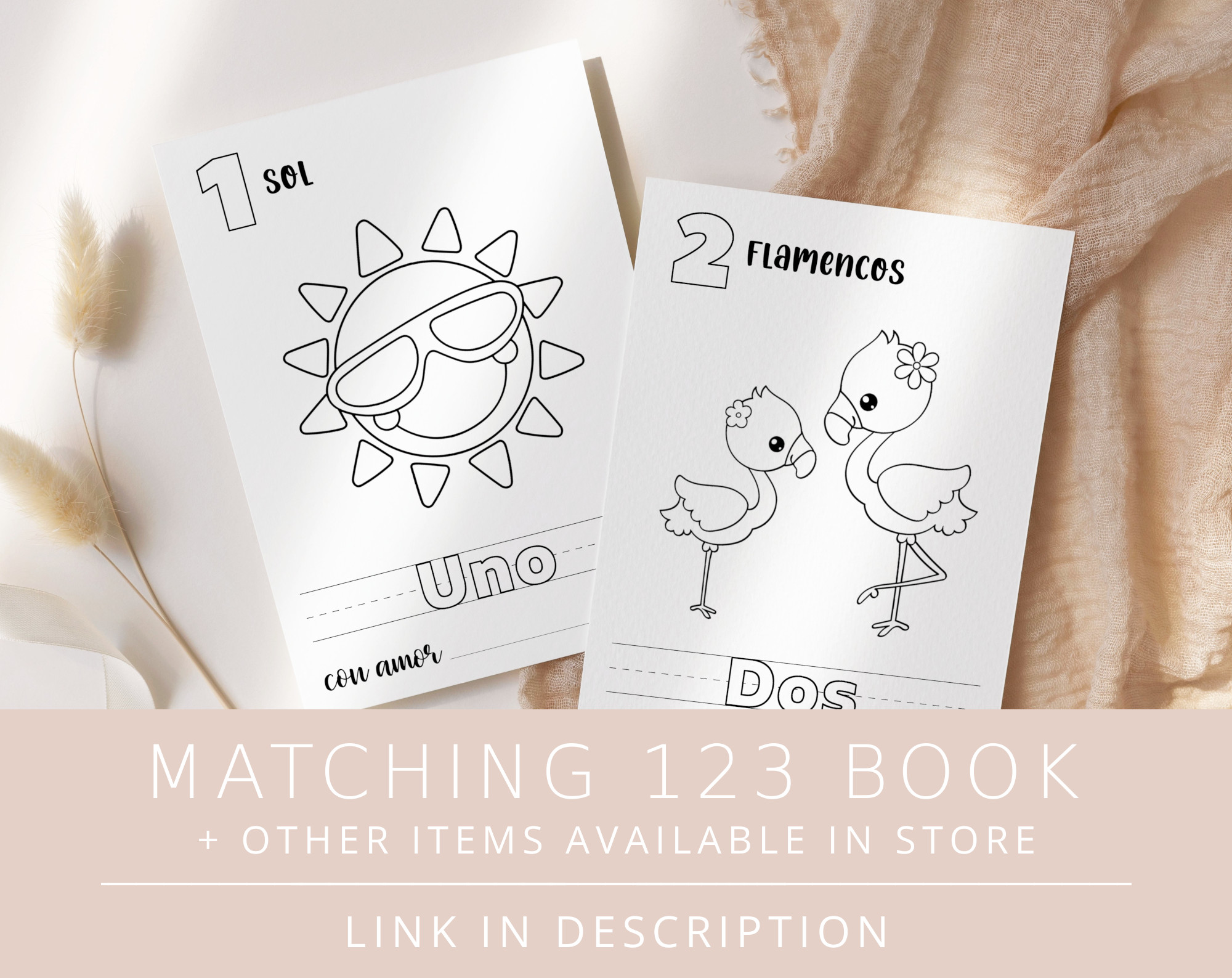 Spanish Baby's First ABC Book, Coloring Pages, Baby Shower Activity, Printable File, 2 Sizes Included Spanish Baby's First ABC Book, Coloring Pages, Baby Shower Activity, Printable File, 2 Sizes Included