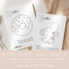 Baby's First 123 Book, Coloring Pages, Baby Shower Activity, Printable File, 2 Sizes Included