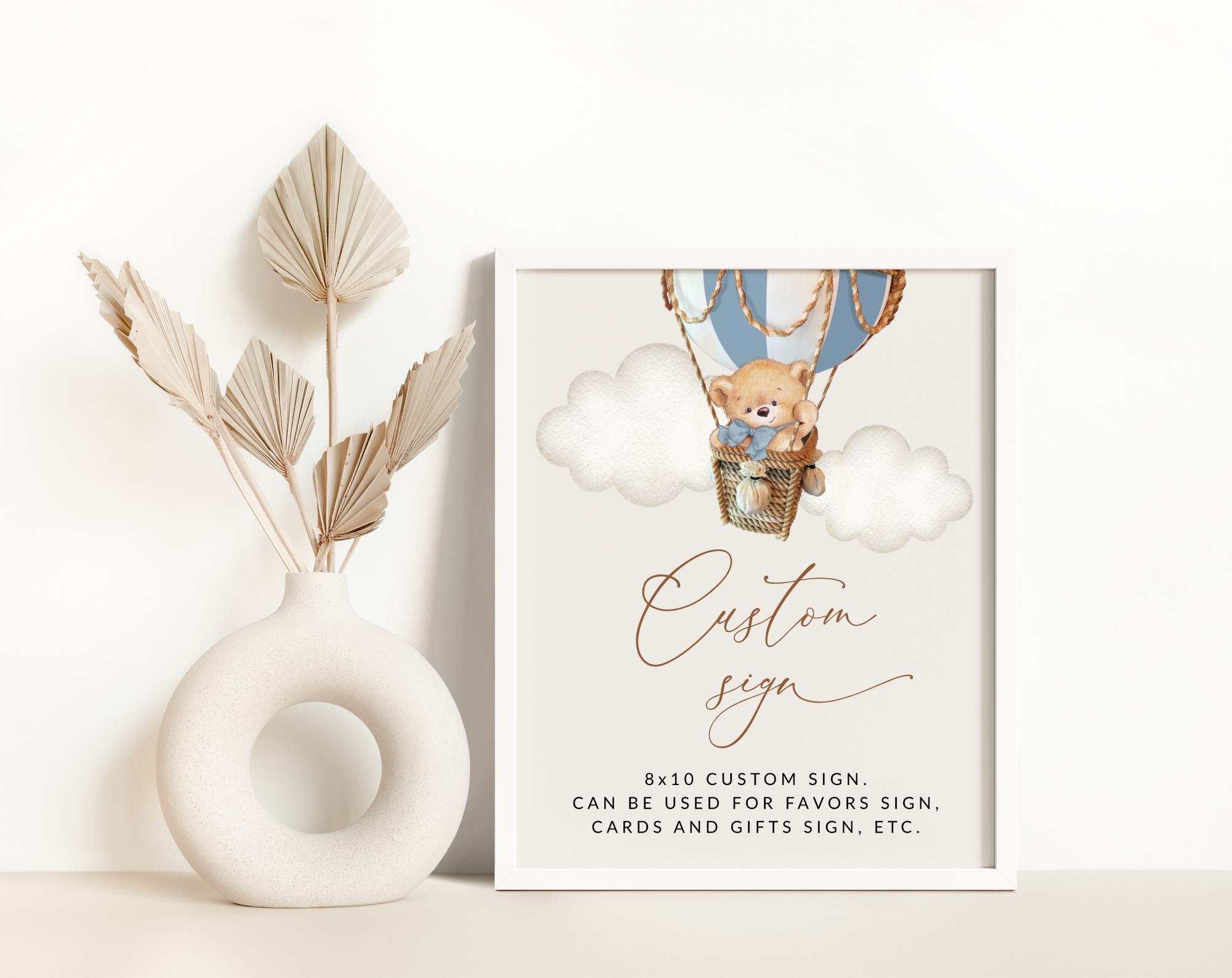 Bear in Blue Balloon Custom Sign, Birthday Sign, First Birthday, Boy Birthday, Printable File, Edit Yourself, SH80 Bear in Blue Balloon Custom Sign, Birthday Sign, First Birthday, Boy Birthday, Printable File, Edit Yourself, SH80