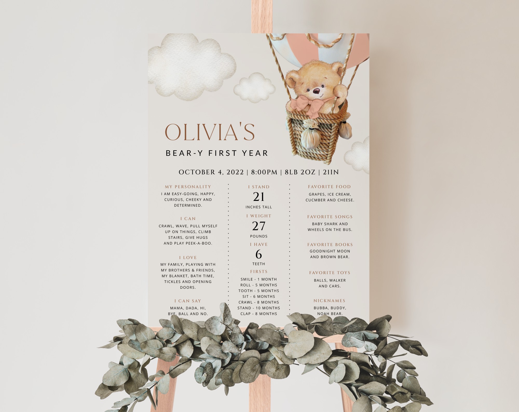 Bear in Pink Balloon Milestone Sign, Birthday Sign, First Birthday, Girl Birthday, Printable File, Edit Yourself, SH82 Bear in Pink Balloon Milestone Sign, Birthday Sign, First Birthday, Girl Birthday, Printable File, Edit Yourself, SH82