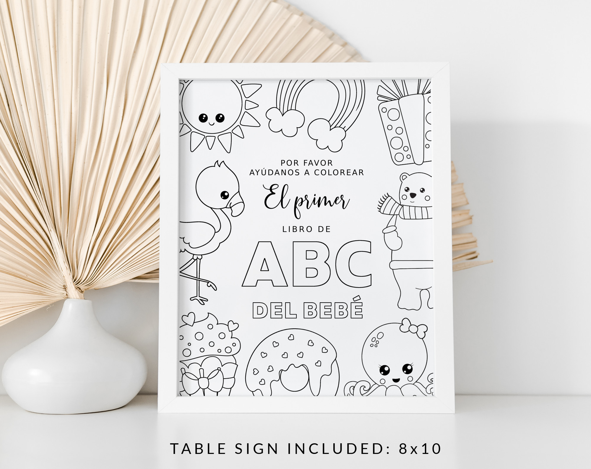 Spanish Baby's First ABC Book, Coloring Book, Baby Shower Activity, Printable File, 2 Sizes Included Spanish Baby's First ABC Book, Coloring Book, Baby Shower Activity, Printable File, 2 Sizes Included