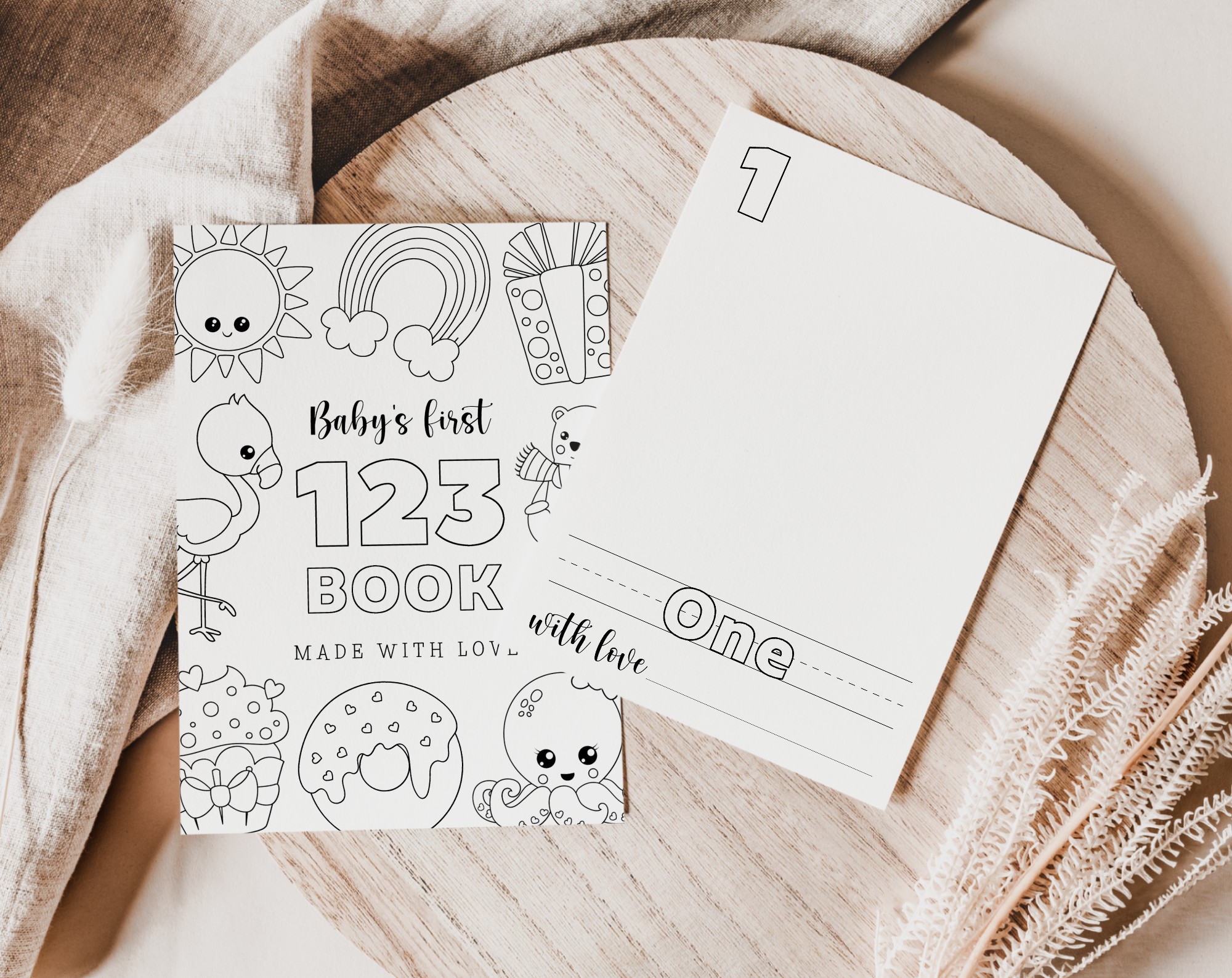 Baby's First 123 Book, Blank 123 Book, Draw Your Own, Baby Shower Activity, Printable File, 2 Sizes Included Baby's First 123 Book, Blank 123 Book, Draw Your Own, Baby Shower Activity, Printable File, 2 Sizes Included