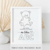 Spanish Baby's First ABC Book, Coloring Pages, Baby Shower Activity, Printable File, 2 Sizes Included