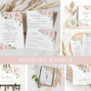 Blush Flowers Wedding Bundle, Printable File, Edit Yourself, SH03 Blush Flowers Wedding Bundle, Printable File, Edit Yourself, SH03