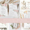 Blush Flowers Wedding Bundle, Printable File, Edit Yourself, SH03