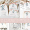 Little Elephant Baby Shower Mini Bundle, Girl Baby Shower, Printable File, Edit Yourself, SH07