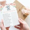 Little Elephant Baby Shower Games, Set of 3 Games, Girl Baby Shower, Printable File, Edit Yourself, SH07