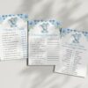 Baby Elephant Baby Shower Games, Set of 3 Games, Girl Baby Shower, Printable File, Edit Yourself, SH08
