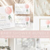 Pink Balloon Baby Shower Mini Bundle, Girl Baby Shower, Printable File, Edit Yourself, SH14