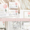 Pink Balloon Baby Shower Mini Bundle, Girl Baby Shower, Printable File, Edit Yourself, SH14 Pink Balloon Baby Shower Mini Bundle, Girl Baby Shower, Printable File, Edit Yourself, SH14