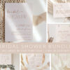 Minimal Boho Bridal Shower Mini Bundle, Printable File, Edit Yourself, SH21