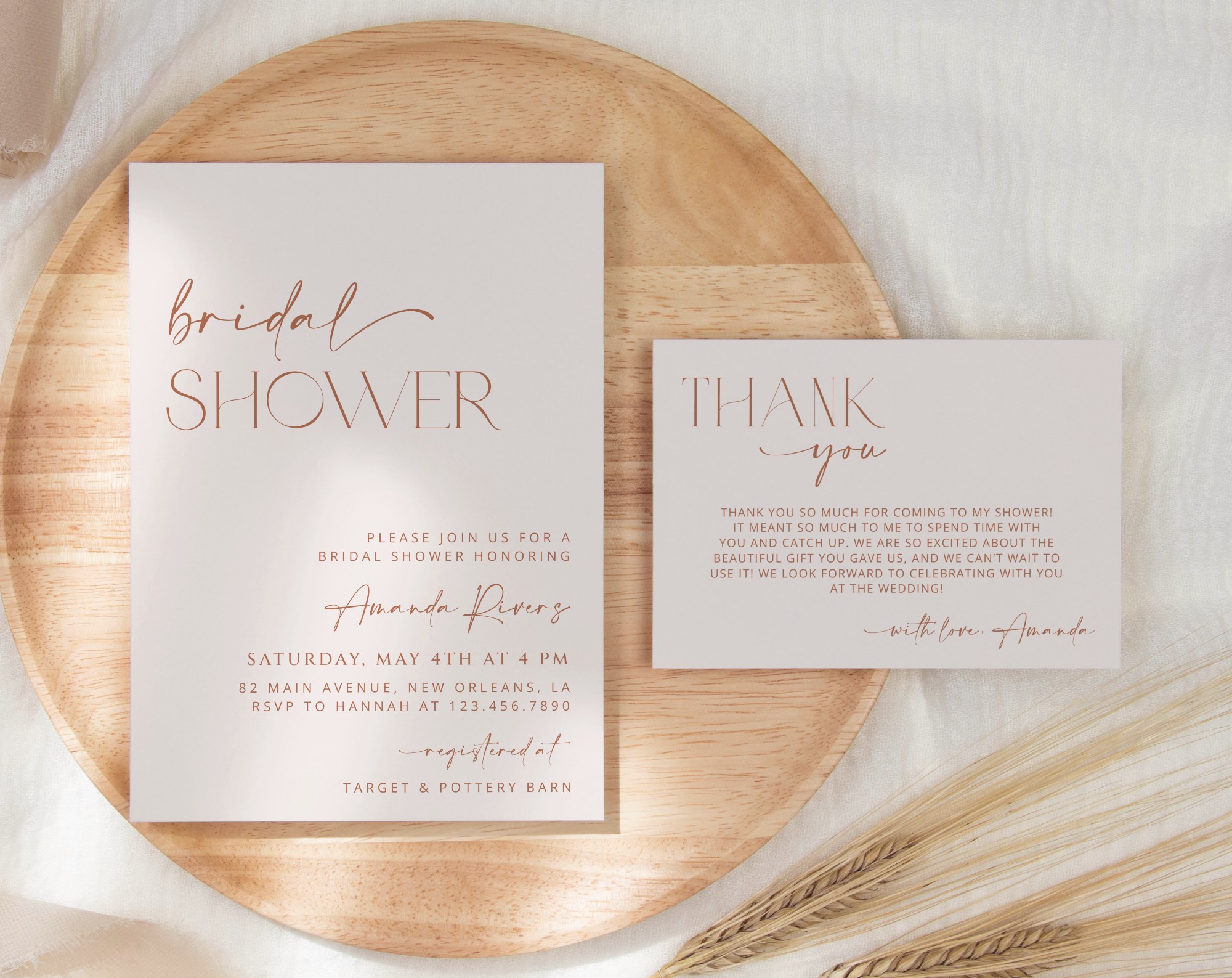SH21 Minimal Boho Bridal Shower Shop by Collection
