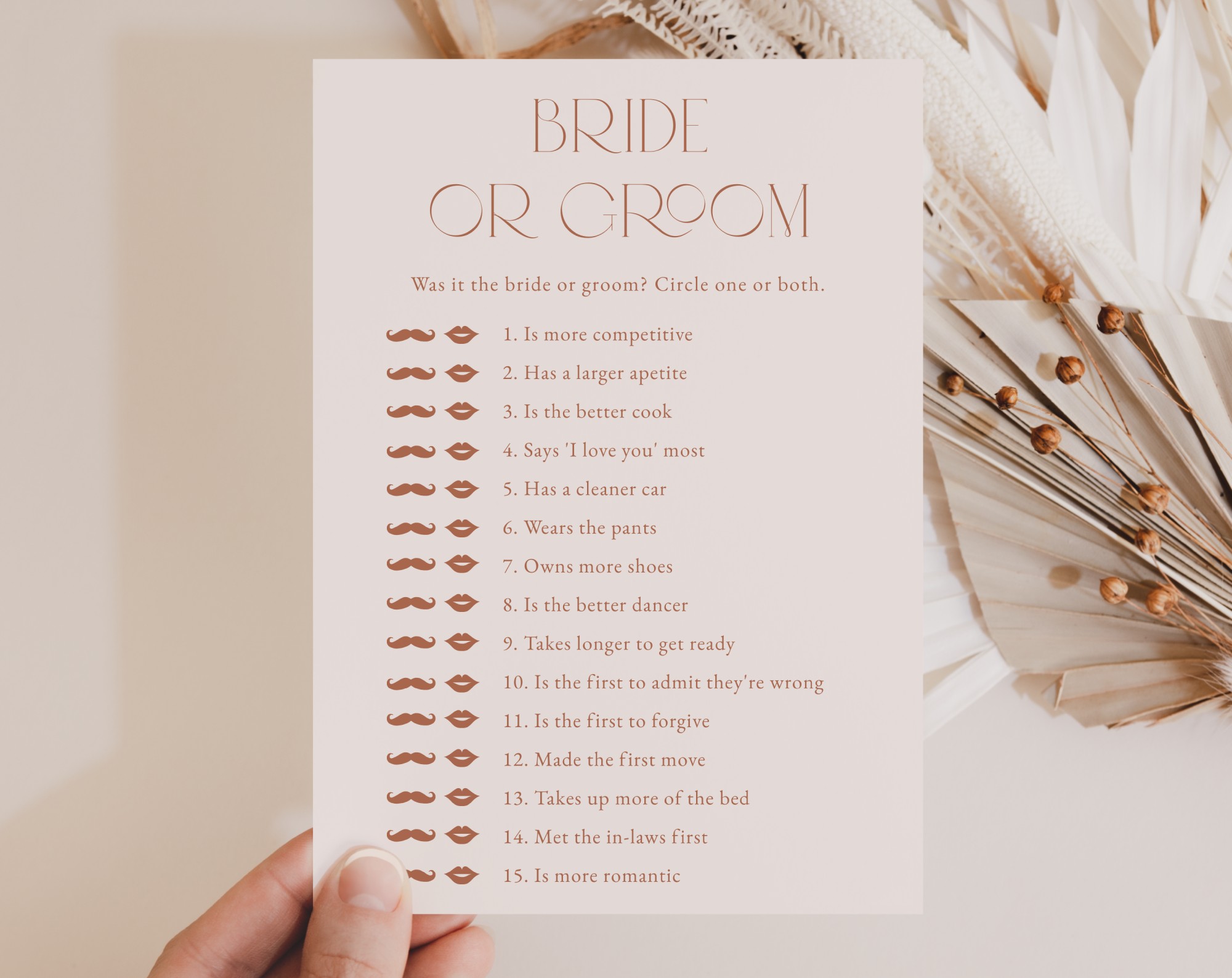 Minimal Boho Bridal Shower Games, Set of 3 Games, Printable File, Edit Yourself, SH21