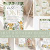 Jungle Animals First Birthday Mini Bundle, Boy Birthday, Printable File, Edit Yourself, SH22