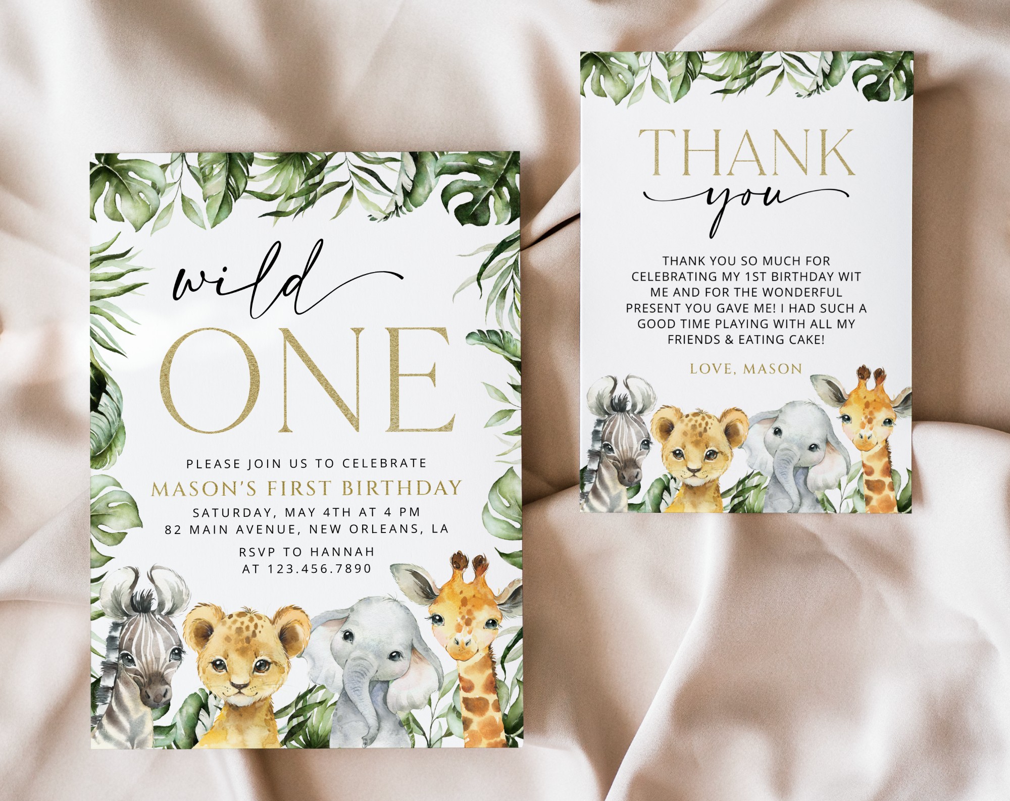 SH22 Jungle Animals First Birthday Shop by Collection