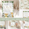 Jungle Animals First Birthday Mini Bundle, Boy Birthday, Printable File, Edit Yourself, SH22