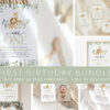 Safari Animals First Birthday Mini Bundle, Boy Birthday, Printable File, Edit Yourself, SH23