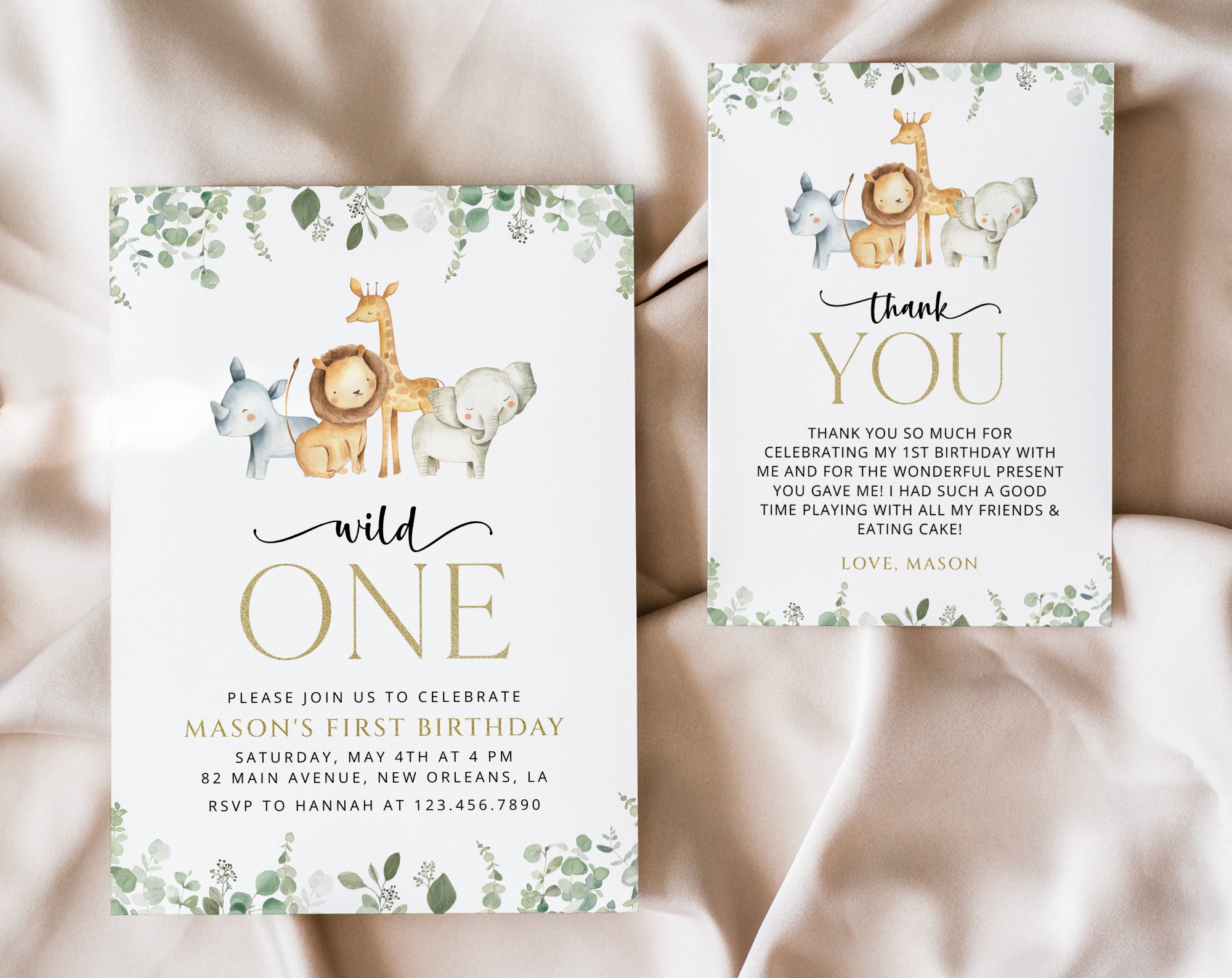 SH23 Safari Animals First Birthday Shop by Collection