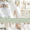 Forest Animals First Birthday Mini Bundle, Printable File, Edit Yourself, SH28