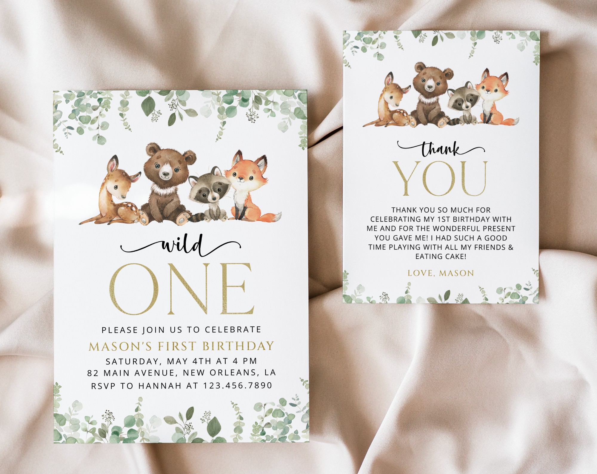 SH28 Forest Animals First Birthday Shop by Collection