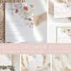 Colorful Flowers Bridal Shower Mini Bundle, Printable File, Edit Yourself, SH40