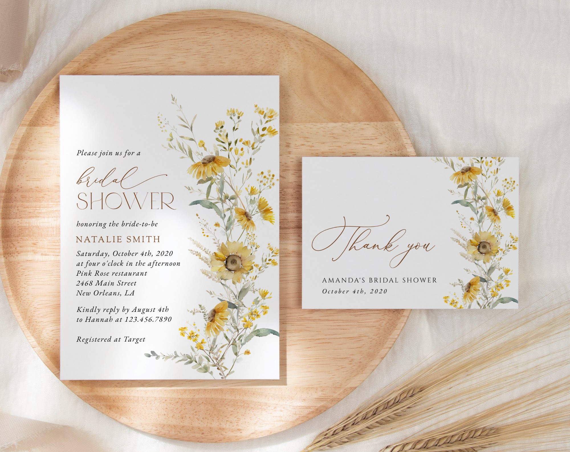 SH44 Sunflowers Bridal Shower Shop by Collection