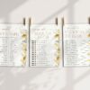 Sunflowers Bridal Shower Games, Set of 3 Games, Printable File, Edit Yourself, SH44