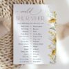 Sunflowers Bridal Shower Games, Set of 3 Games, Printable File, Edit Yourself, SH44