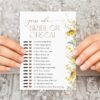 Sunflowers Bridal Shower Games, Set of 3 Games, Printable File, Edit Yourself, SH44