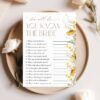 Sunflowers Bridal Shower Games, Set of 3 Games, Printable File, Edit Yourself, SH44