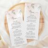 Blush Pink Flowers Wedding Menu, Wedding Stationery, Printable File, Edit Yourself, SH47 Blush Pink Flowers Wedding Menu, Wedding Stationery, Printable File, Edit Yourself, SH47