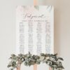 Blush Pink Flowers Seating Chart, Wedding Sign, Printable File, Edit Yourself, SH47
