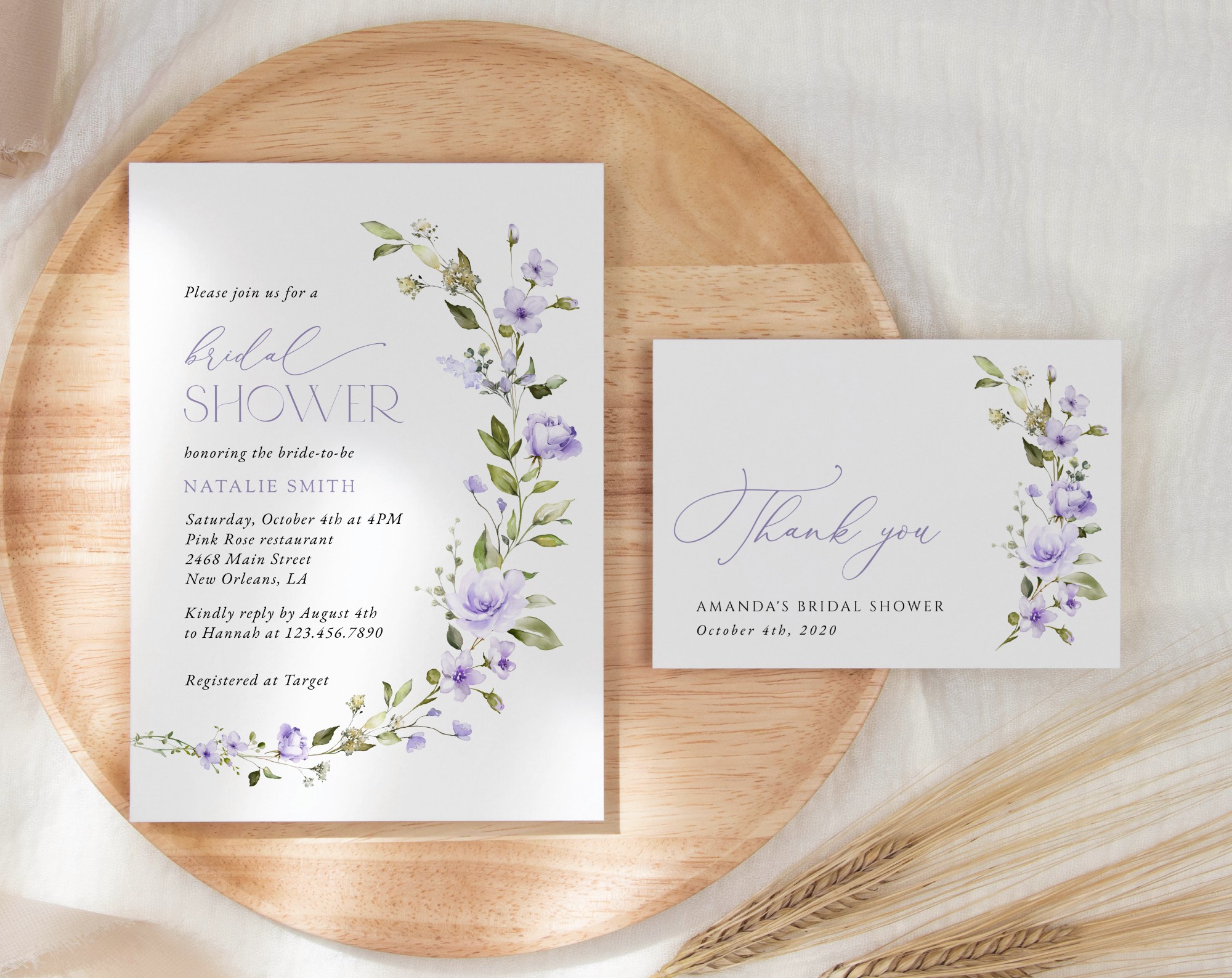 SH50 Purple Flowers Bridal Shower Shop by Collection