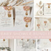 Bear and Pink Balloons Baby Shower Mini Bundle, Girl Baby Shower, Printable File, Edit Yourself, SH51 Bear and Pink Balloons Baby Shower Mini Bundle, Girl Baby Shower, Printable File, Edit Yourself, SH51