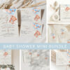 Baby Bear with Blue Balloons Baby Shower Mini Bundle, Boy Baby Shower, Printable File, Edit Yourself, SH59