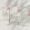 Baby Bear with Purple Balloons Baby Shower Games, Set of 3 Games, Girl Baby Shower, Printable File, Edit Yourself, SH61